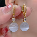 Bohemian Cat-Eye Drop Earrings