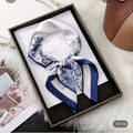 Navy Floral Square Scarf