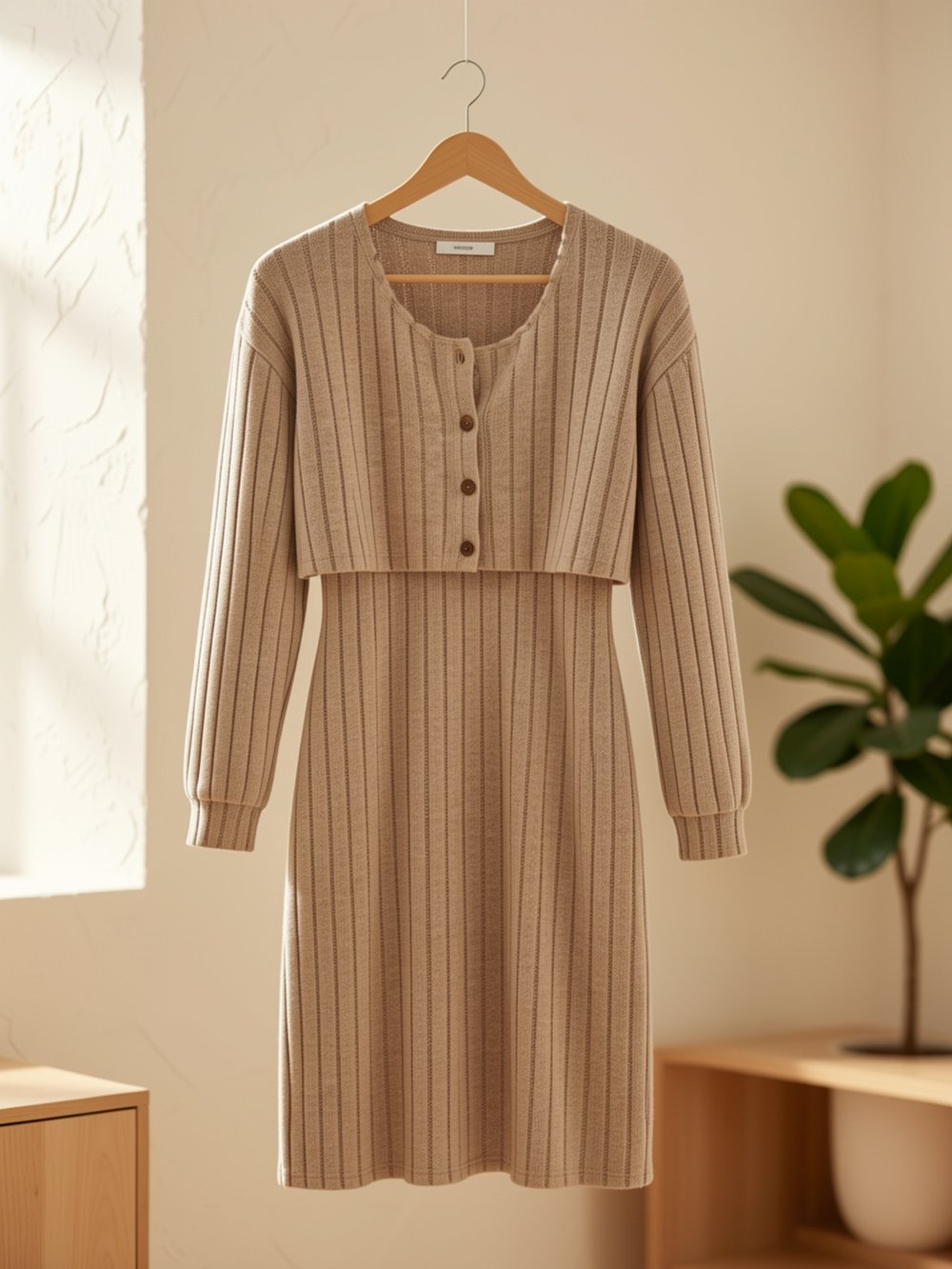 Cropped Cardigan & Dress Set - view 6