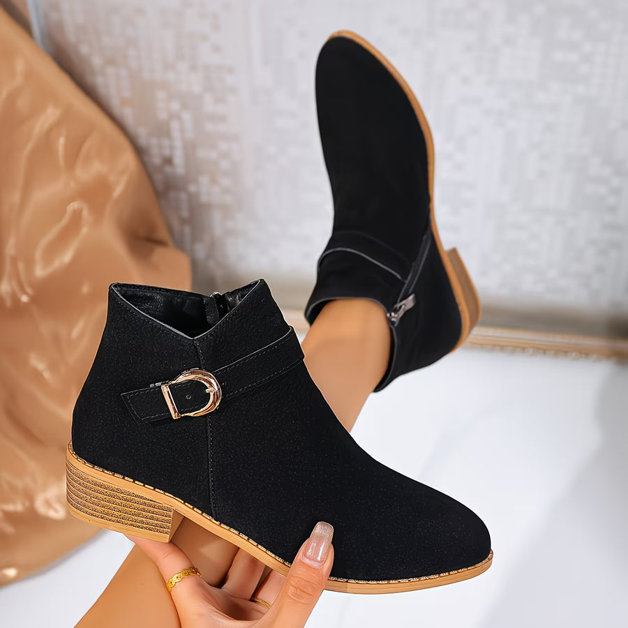 Classic Buckle Ankle Boots