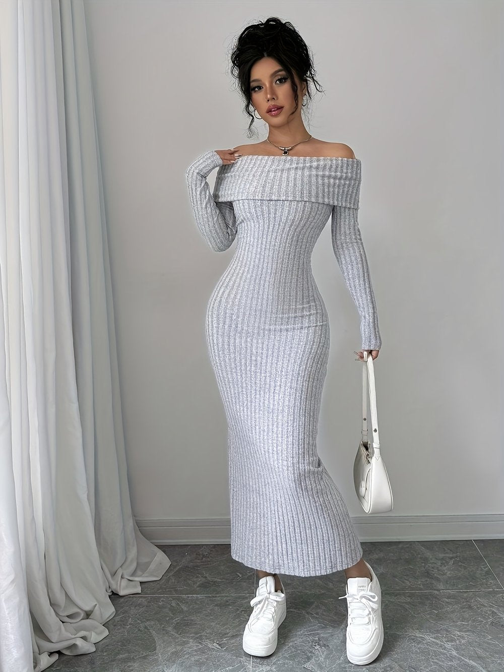Elegant Winter Midi Dress - view 1