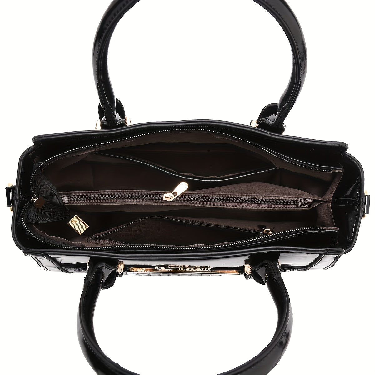 Croc-Texture Handbag & Clutch Set – view 4