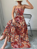 Paisley Suspender Maxi Dress - gallery image 1