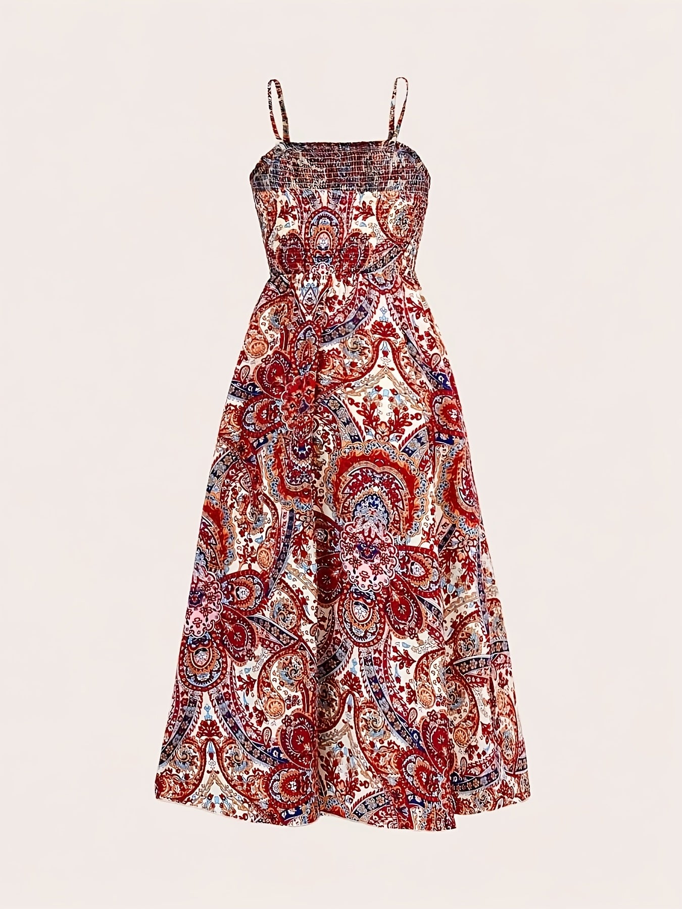 Paisley Suspender Maxi Dress - gallery image 4