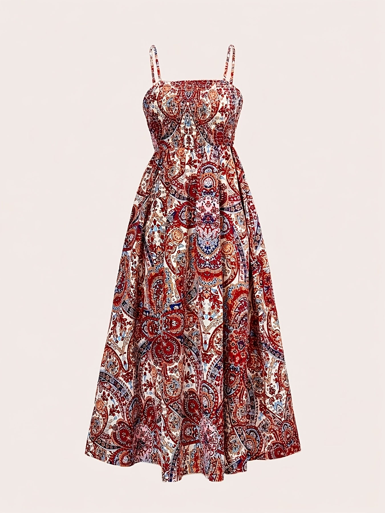 Paisley Suspender Maxi Dress - gallery image 5