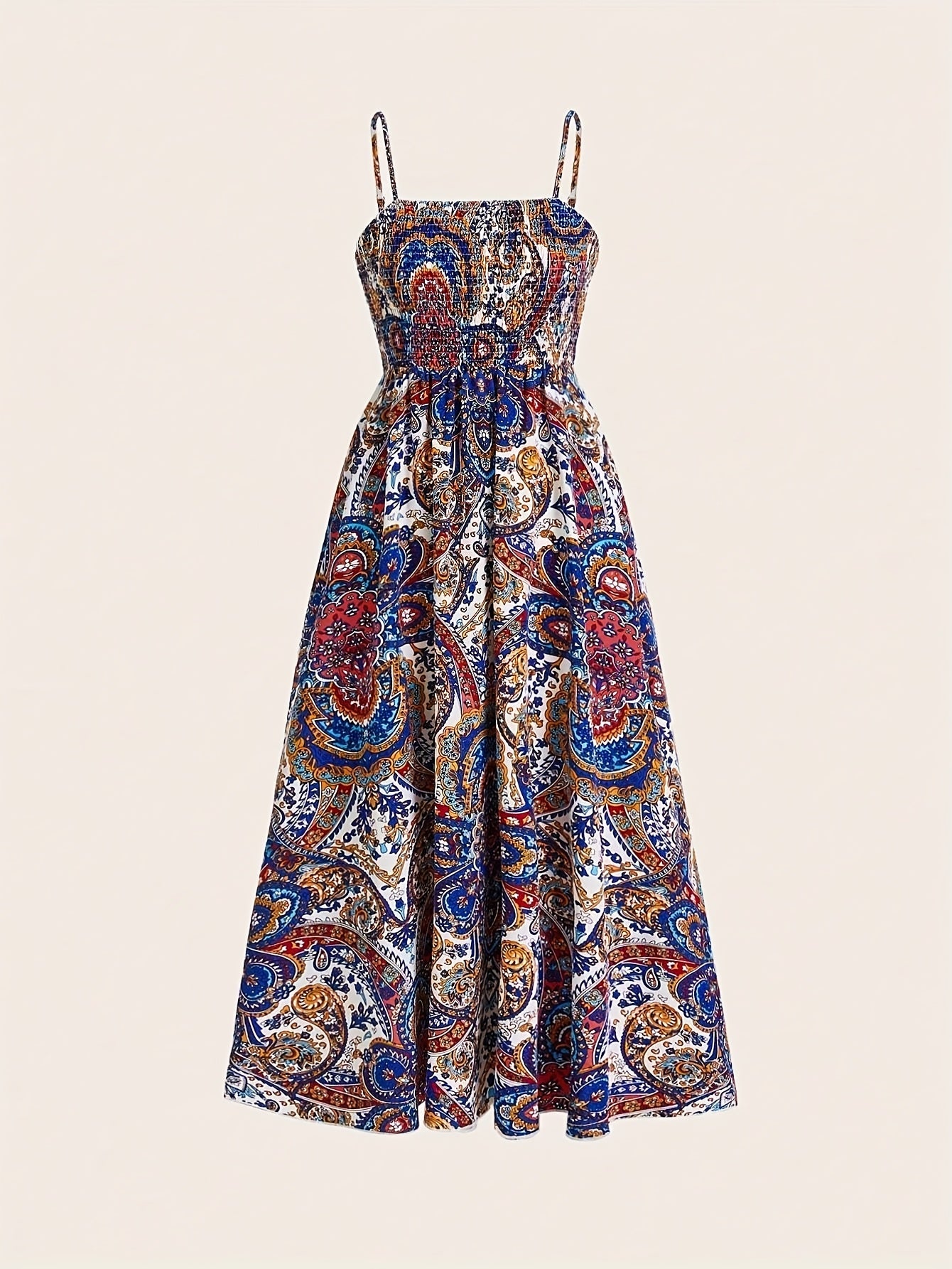Paisley Suspender Maxi Dress - gallery image 9