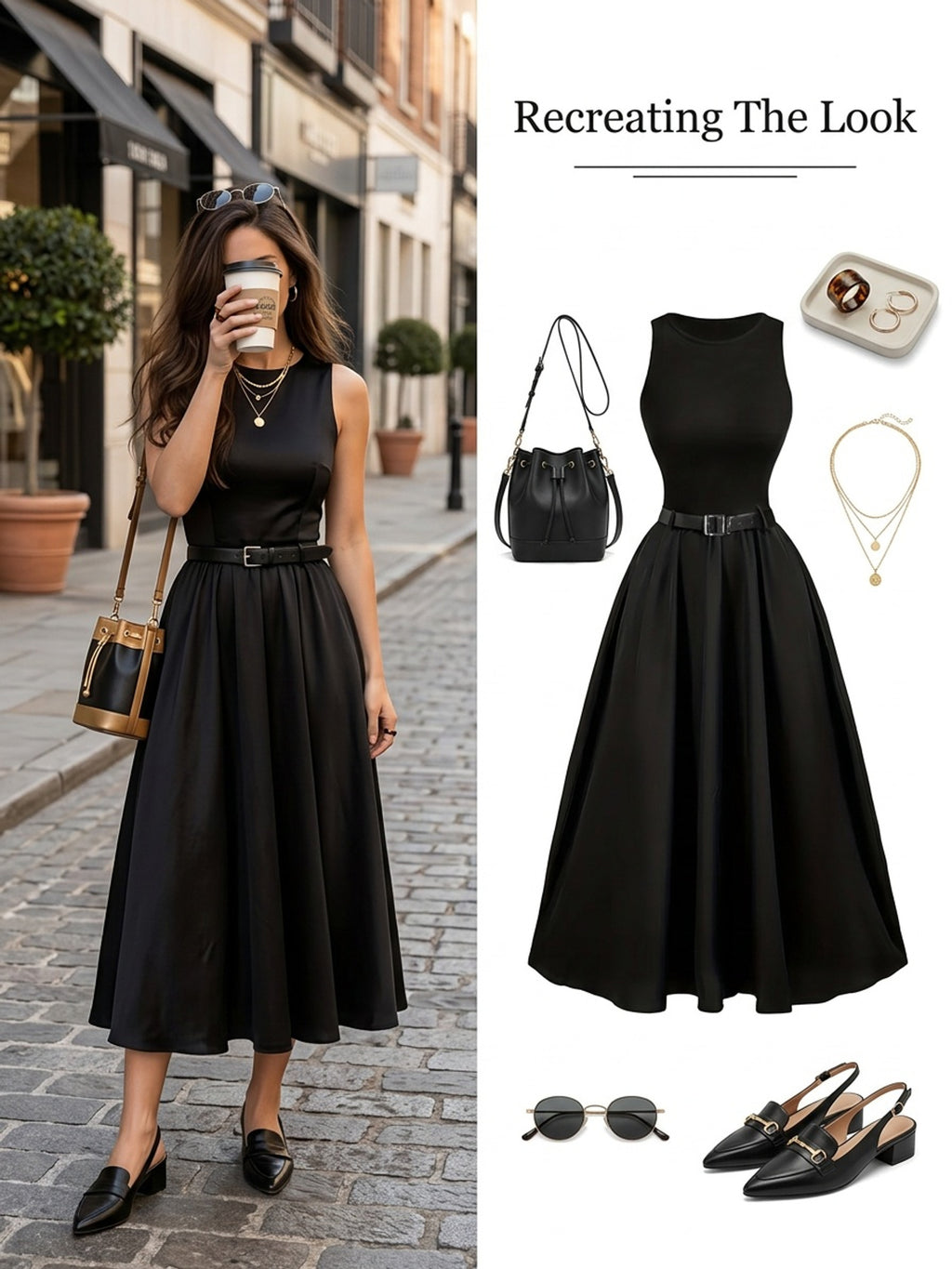 Sleeveless Belted A-Line Midi Dress – gallery image 4