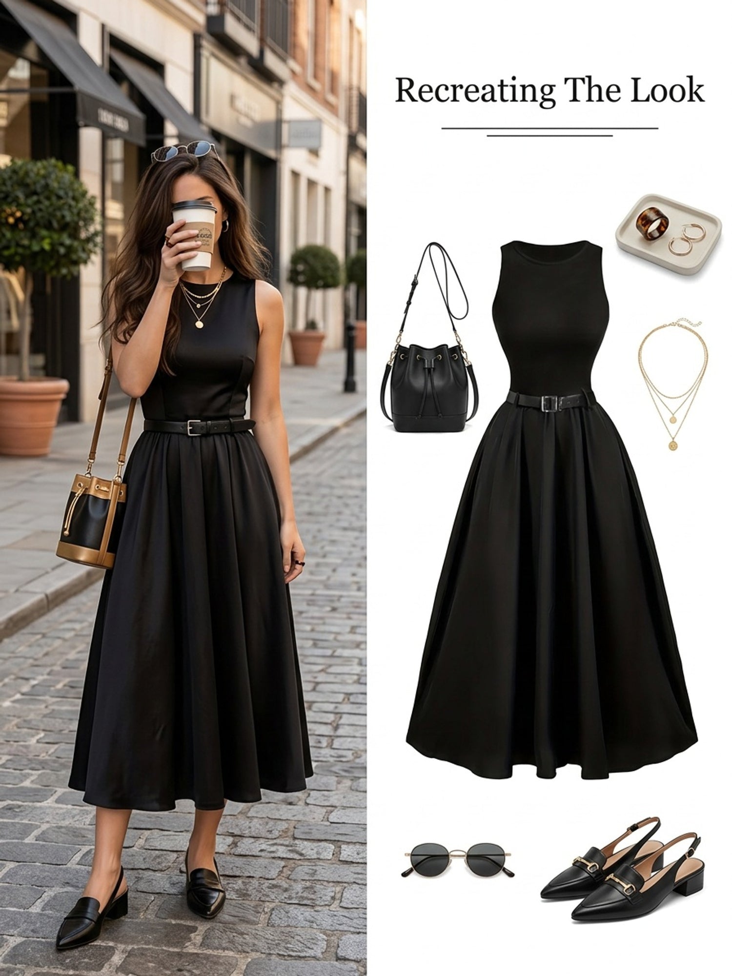 Sleeveless Belted A-Line Midi Dress – gallery image 4