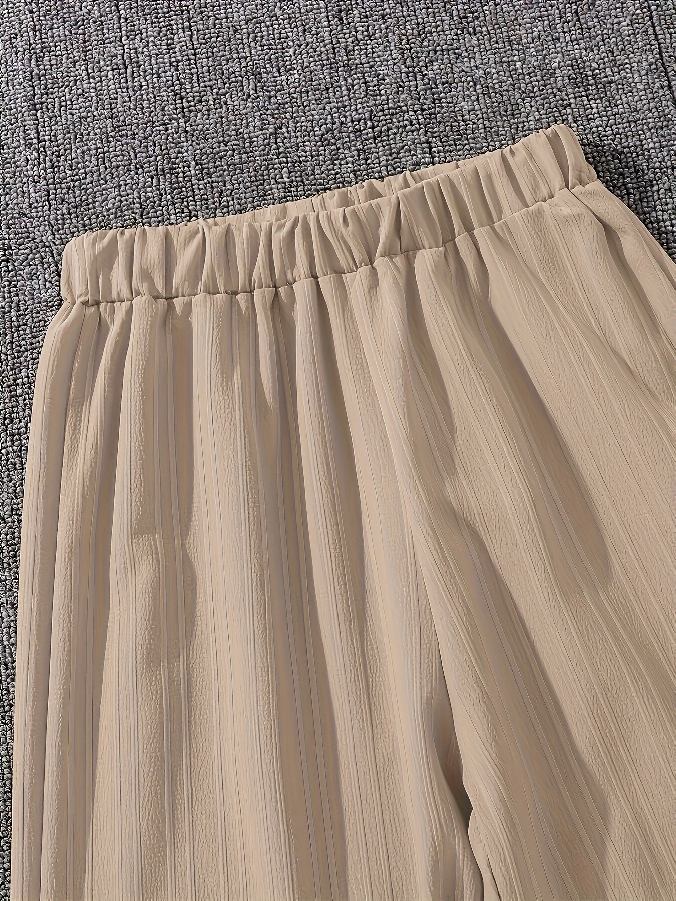 Relaxed Turn-Collar Shirt & Trousers Set — view 5