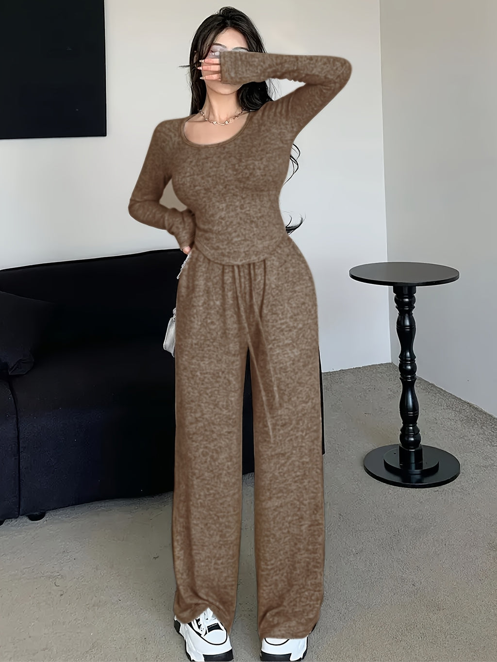 Sweatshirt & Wide-Leg Lounge Set — view 2