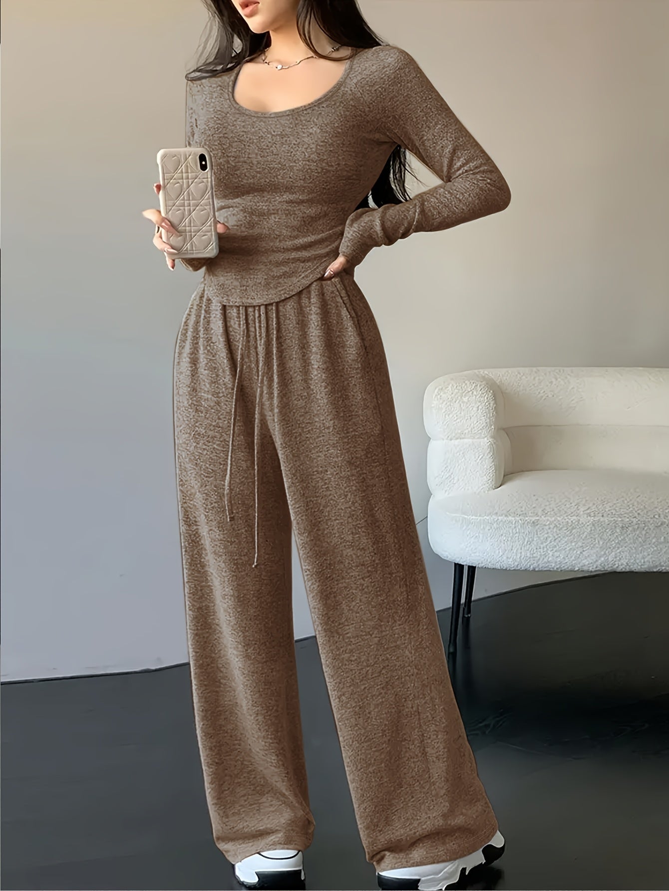 Sweatshirt & Wide-Leg Lounge Set — view 4