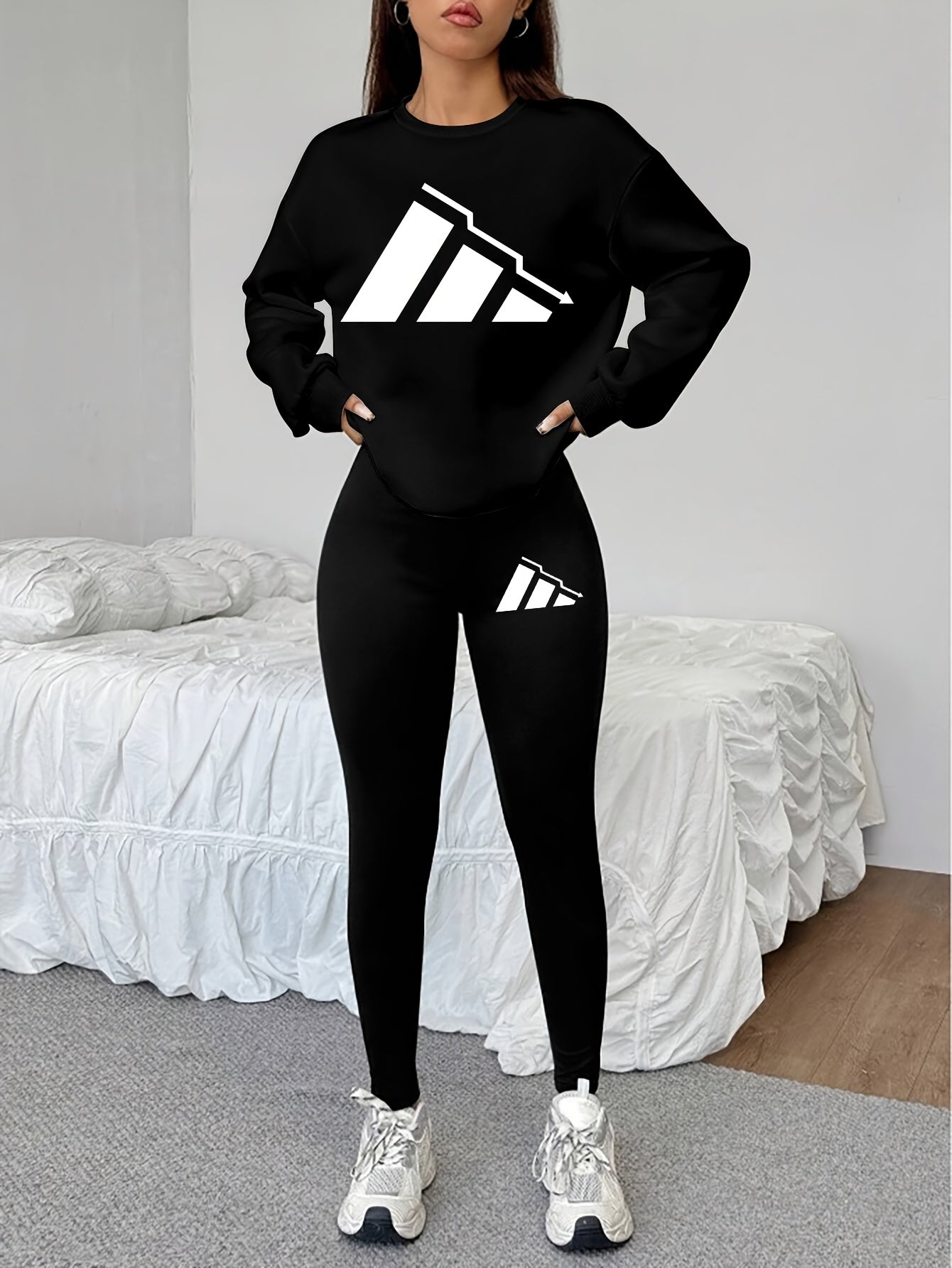 Graphic Sweatshirt & Leggings Set - gallery image 1