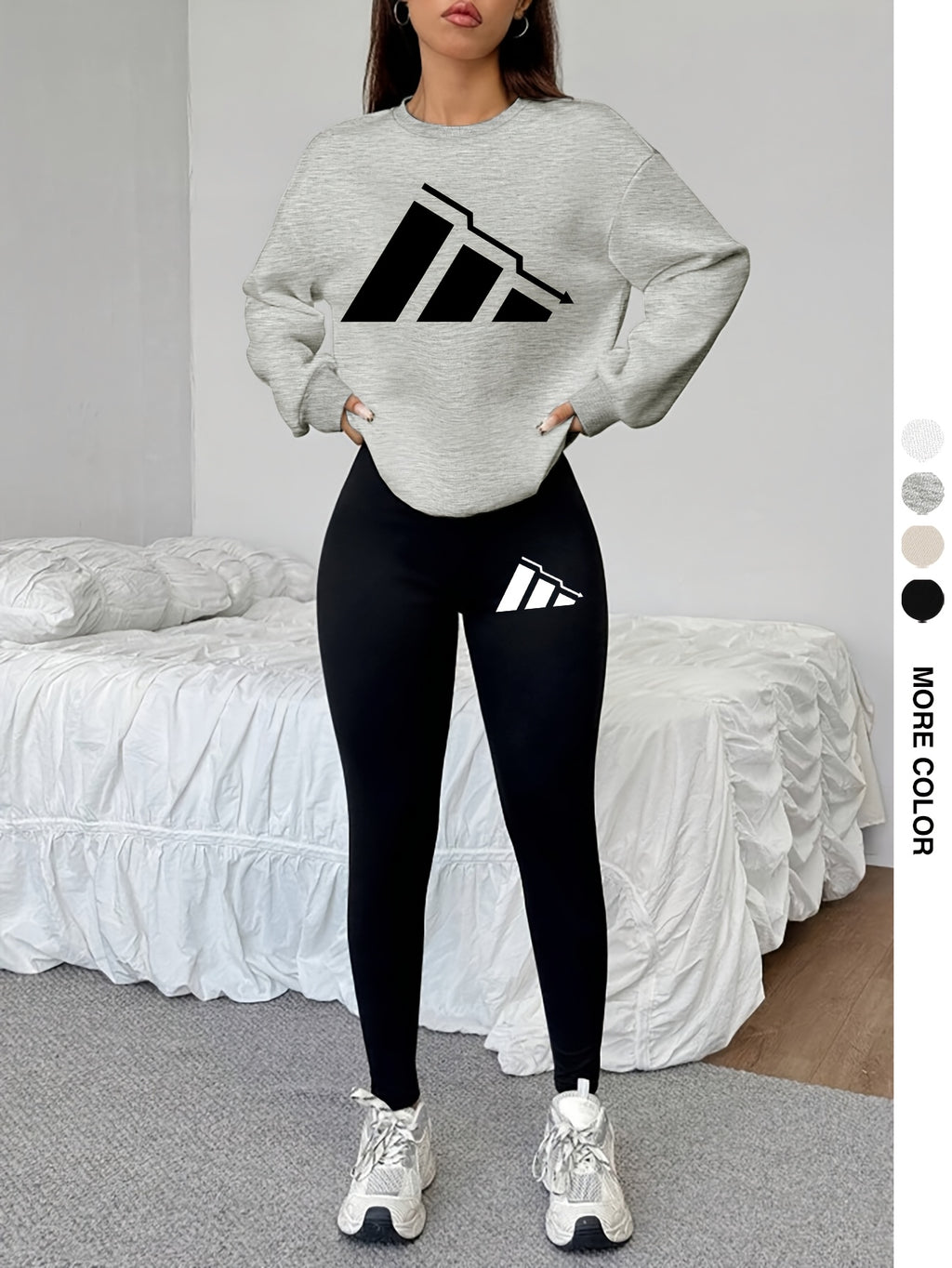 Graphic Sweatshirt & Leggings Set - gallery image 12
