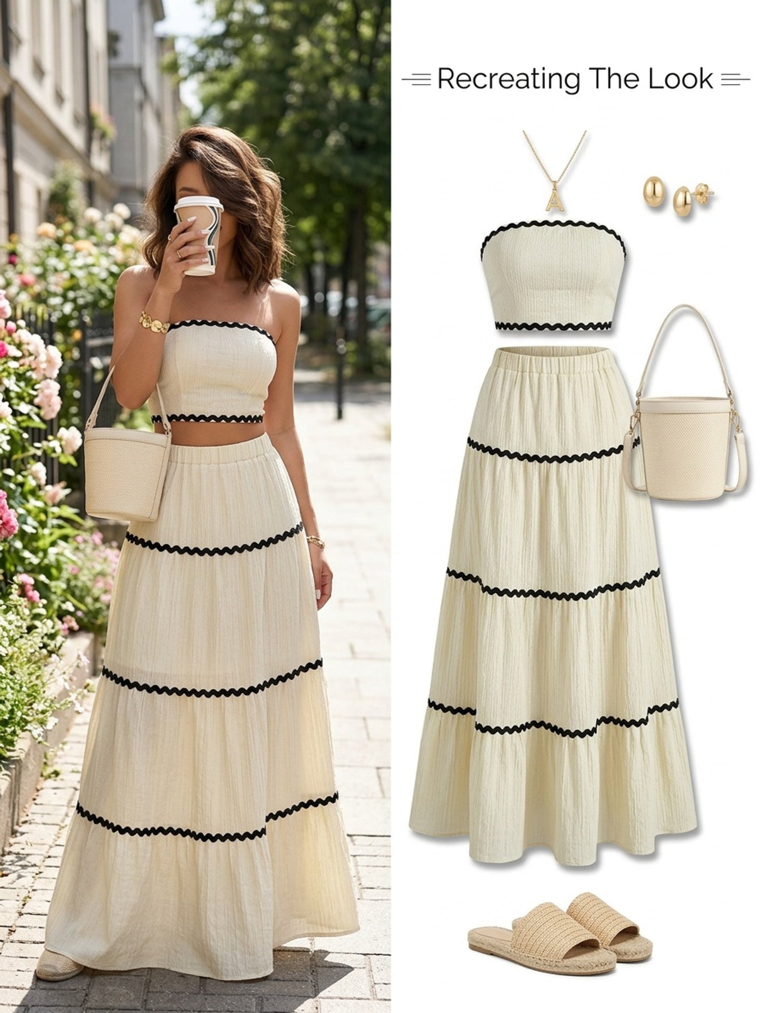 Cropped Top & Midi Skirt Set - gallery image 4