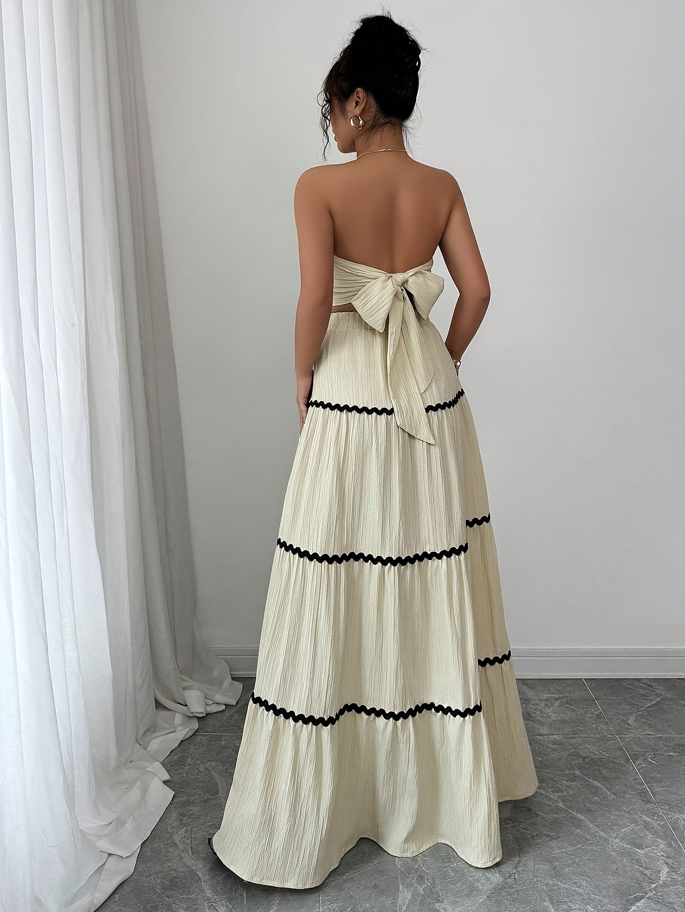 Cropped Top & Midi Skirt Set - gallery image 5