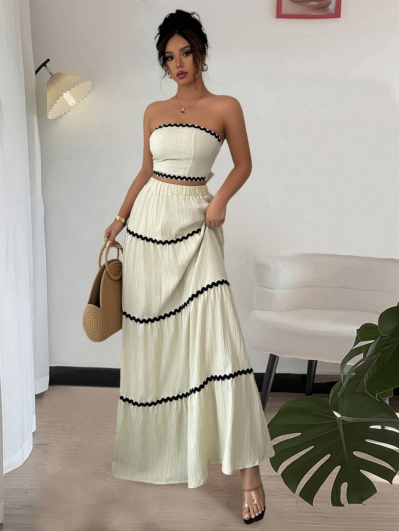 Cropped Top & Midi Skirt Set - gallery image 6