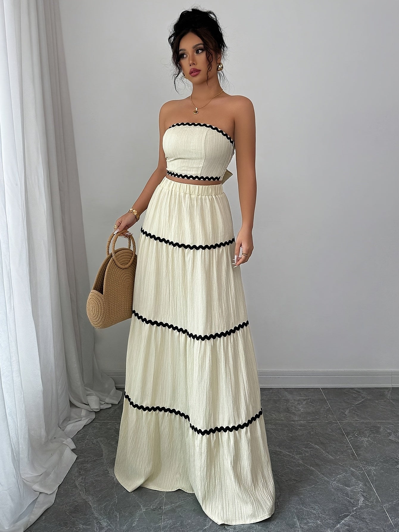 Cropped Top & Midi Skirt Set - gallery image 7