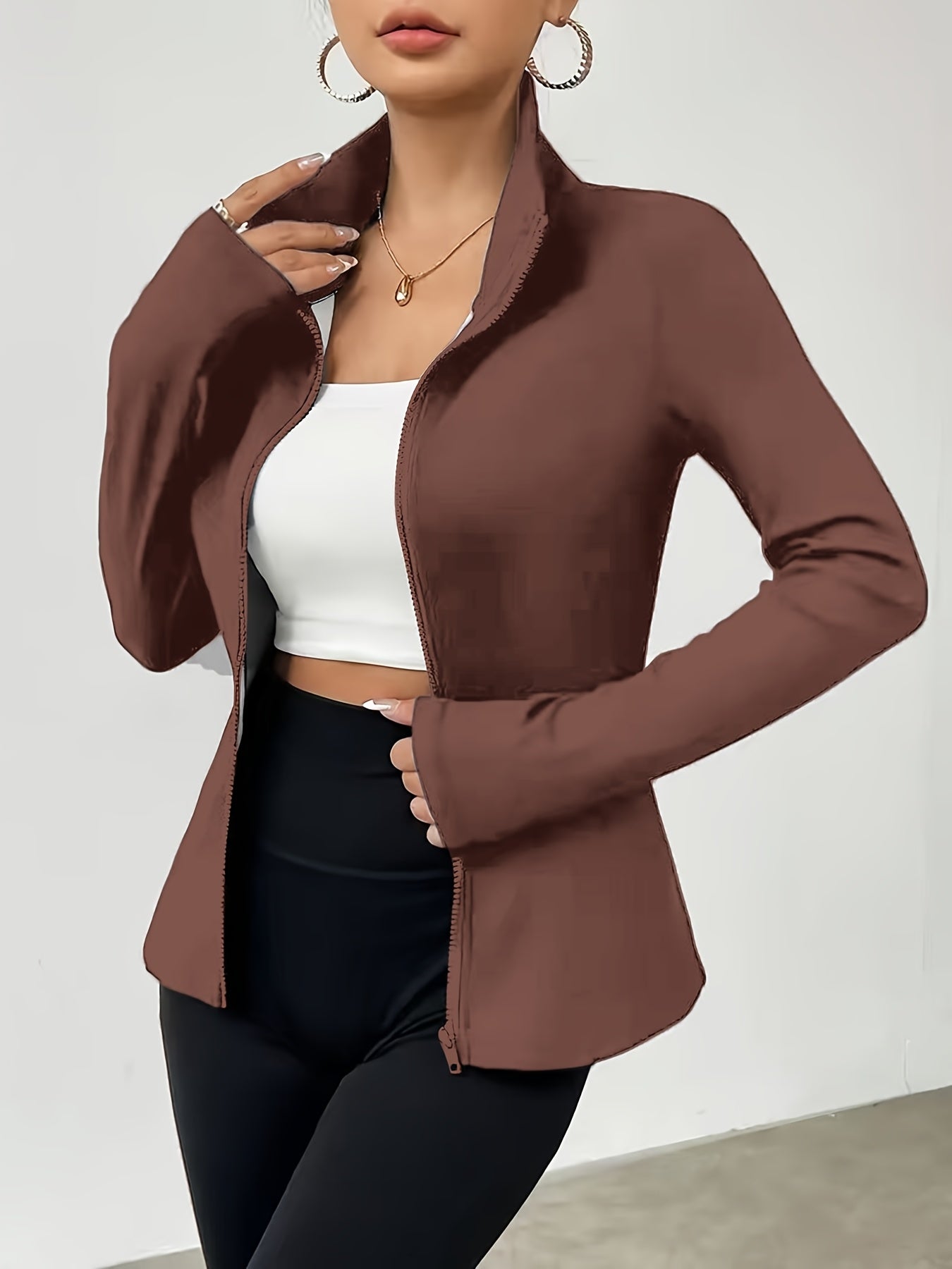 Fitted Thermal Zip Jacket – gallery image 3