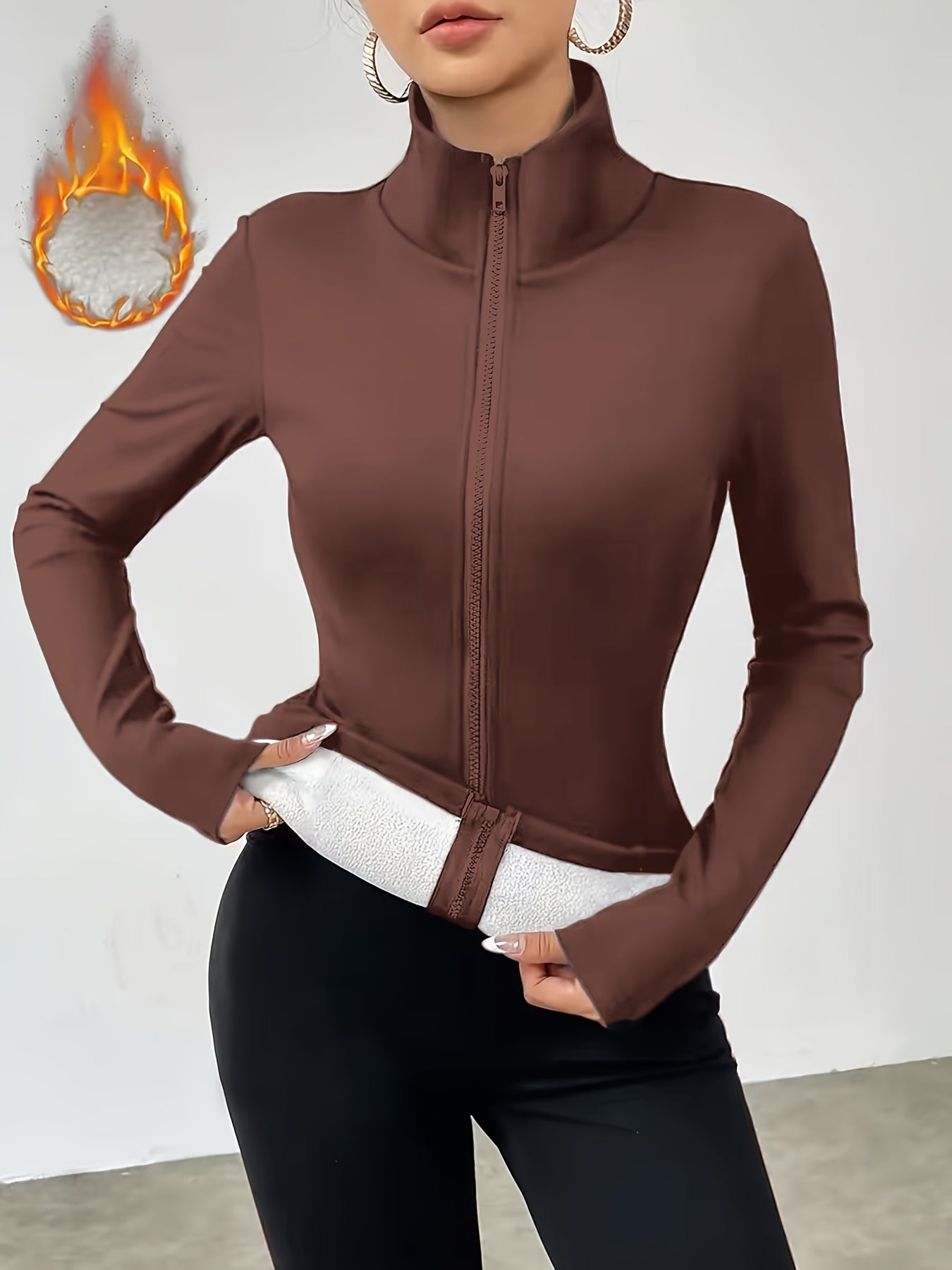 Fitted Thermal Zip Jacket – gallery image 5