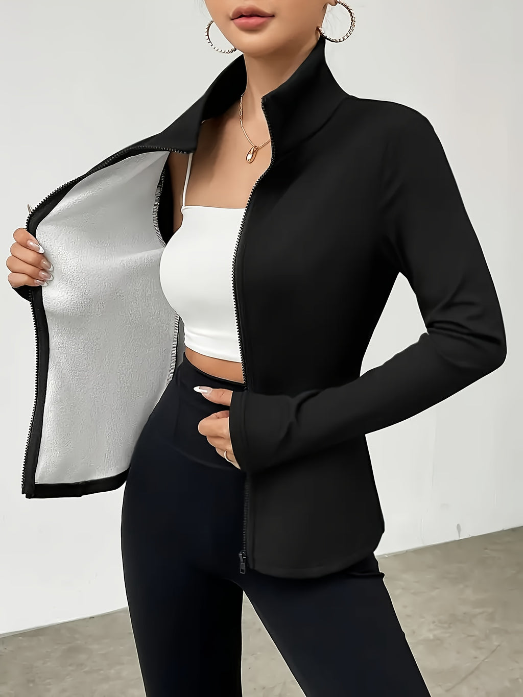 Fitted Thermal Zip Jacket – gallery image 14