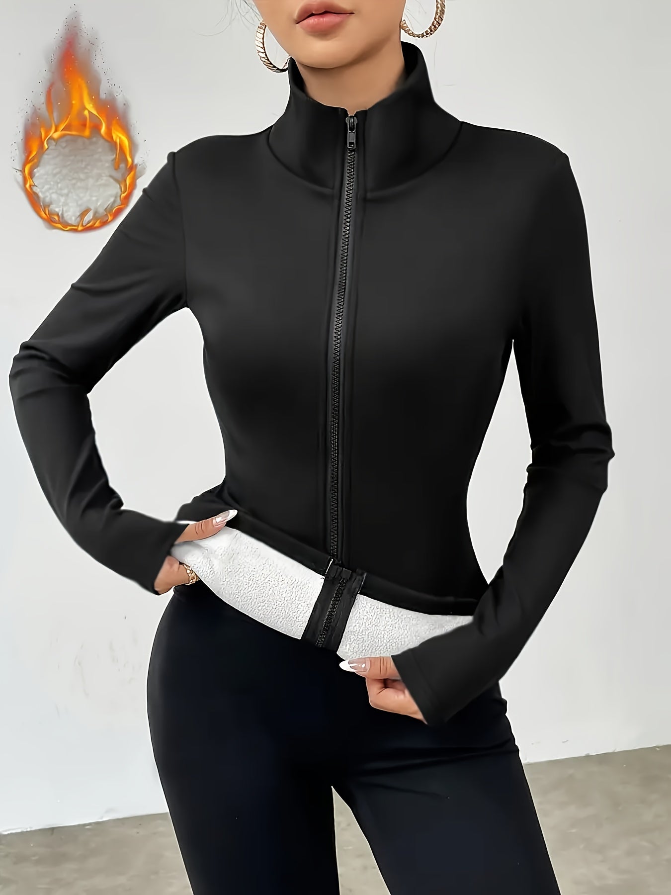 Fitted Thermal Zip Jacket – gallery image 15