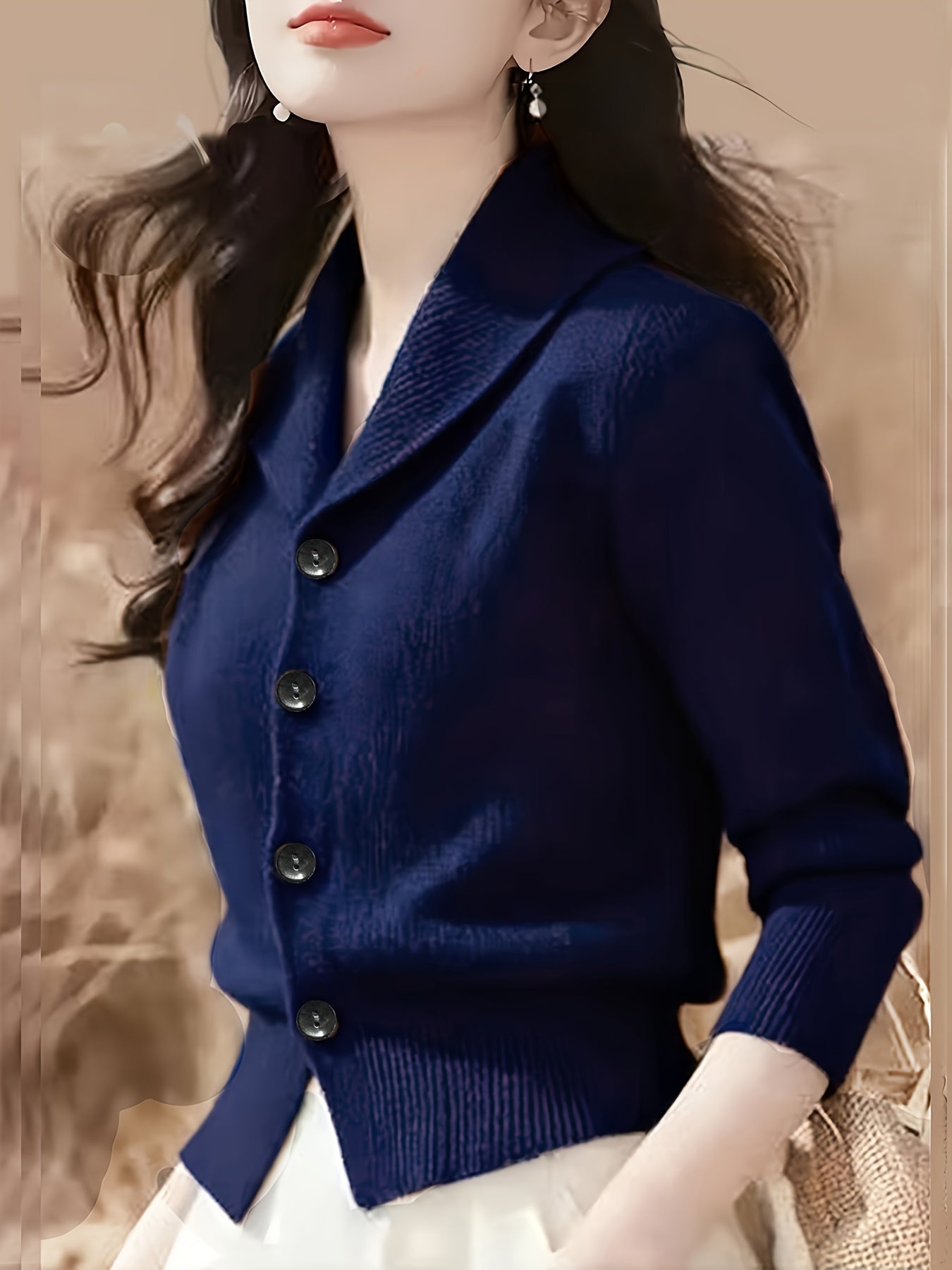 Turn-Collar Cardigan Coat - gallery image 1