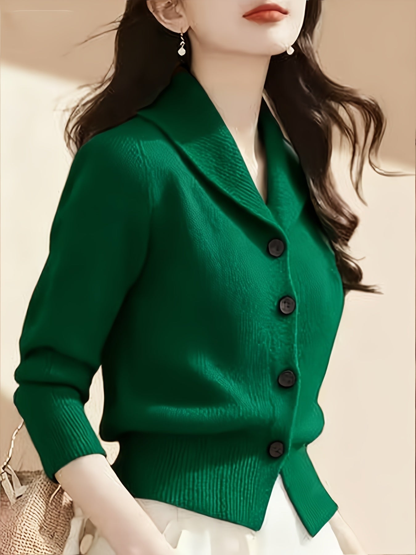 Turn-Collar Cardigan Coat - gallery image 8