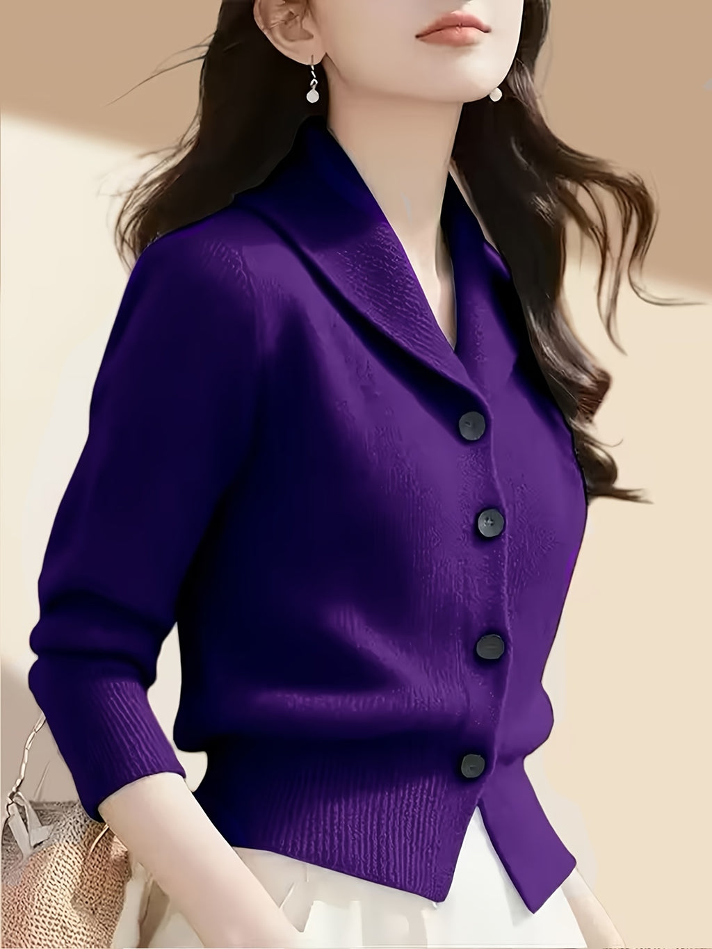 Turn-Collar Cardigan Coat - gallery image 12