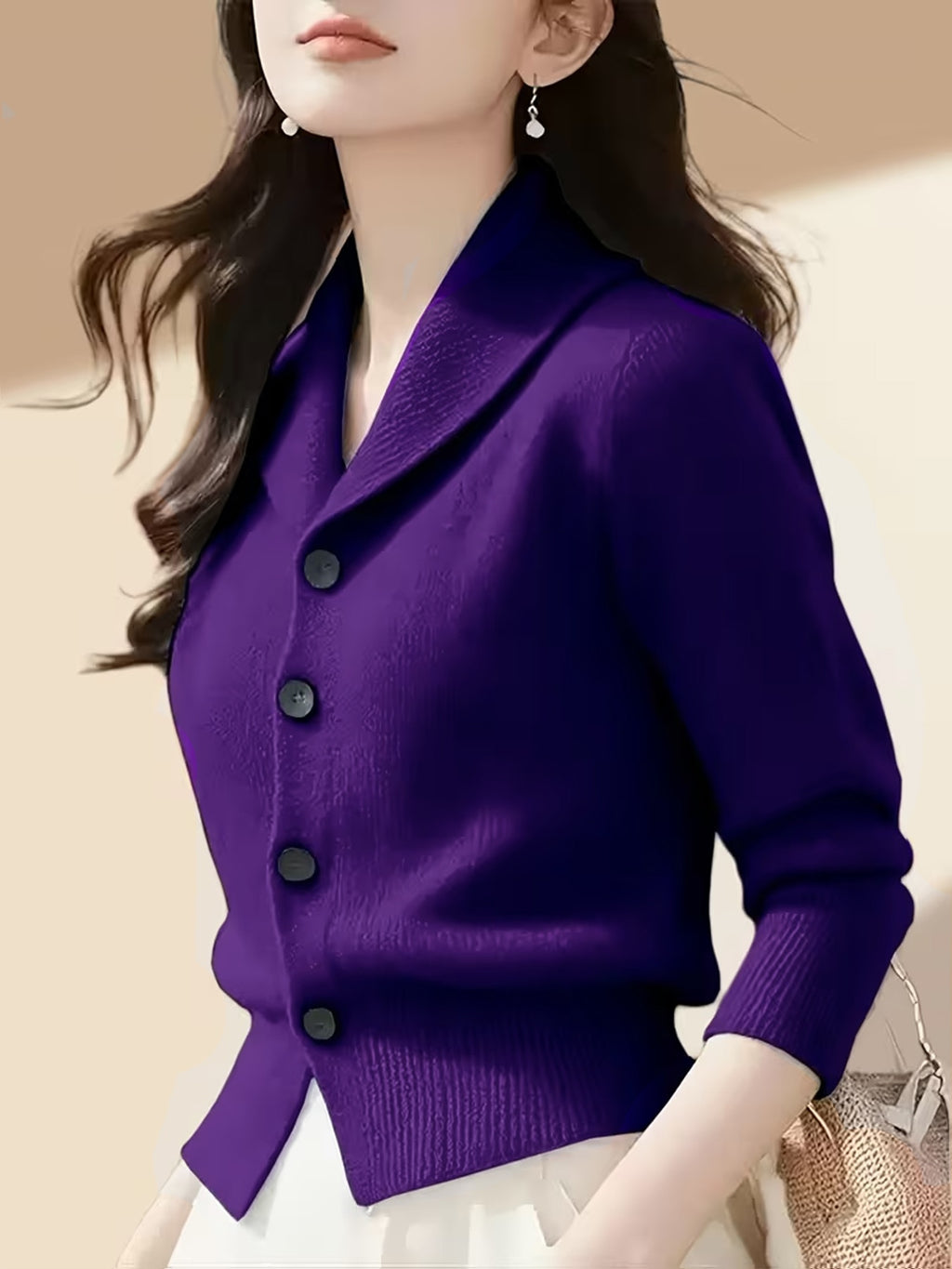 Turn-Collar Cardigan Coat - gallery image 13