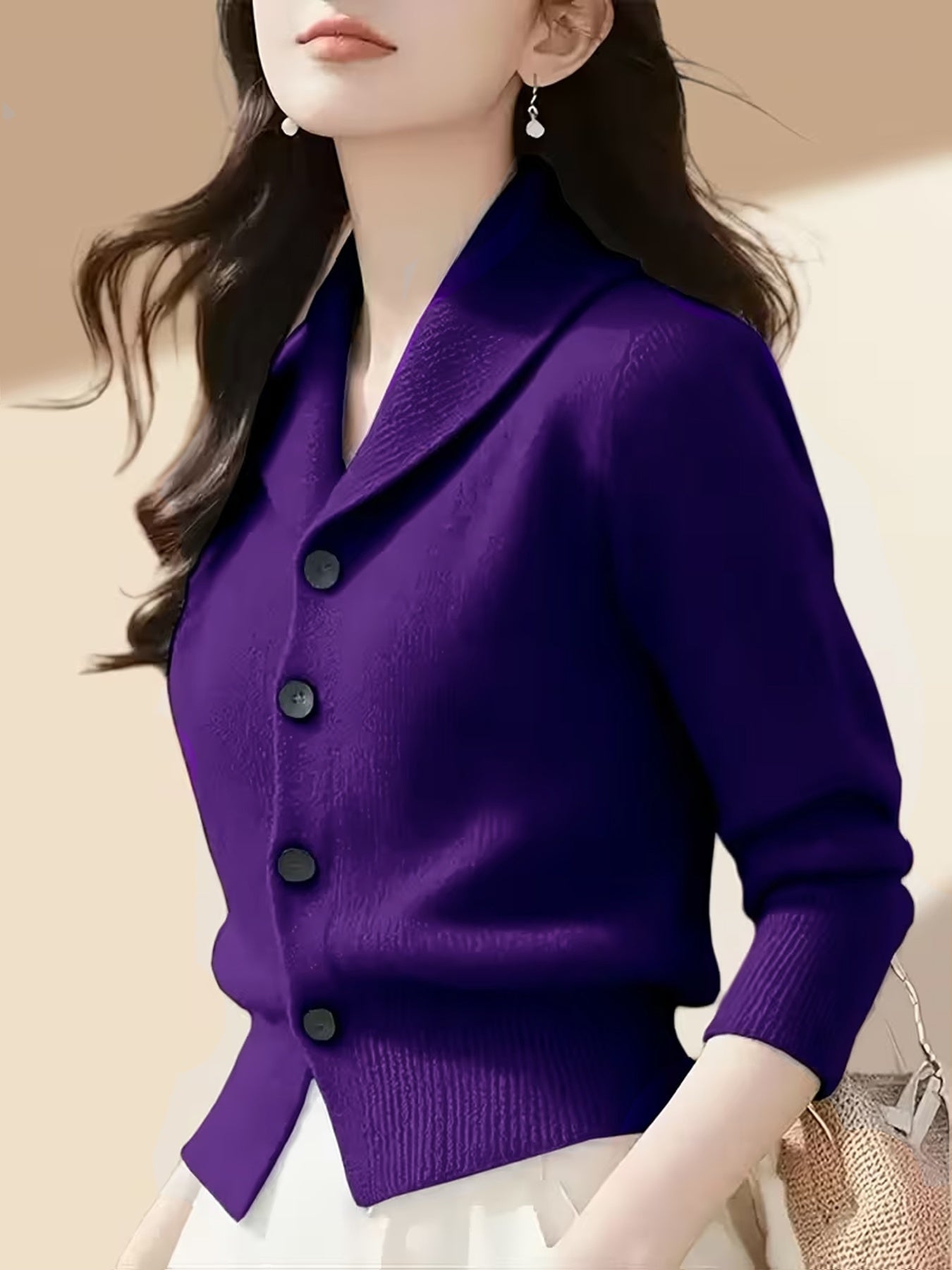 Turn-Collar Cardigan Coat - gallery image 13