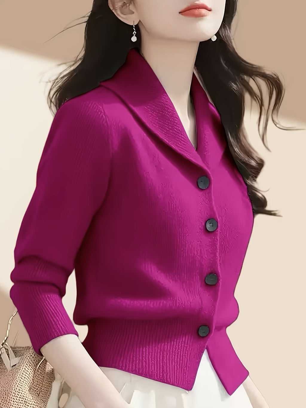 Turn-Collar Cardigan Coat - gallery image 16
