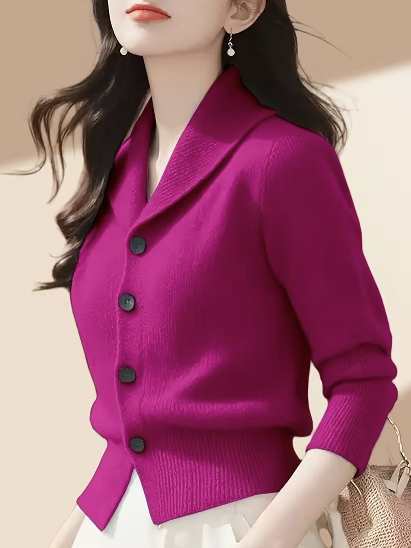 Turn-Collar Cardigan Coat - gallery image 17