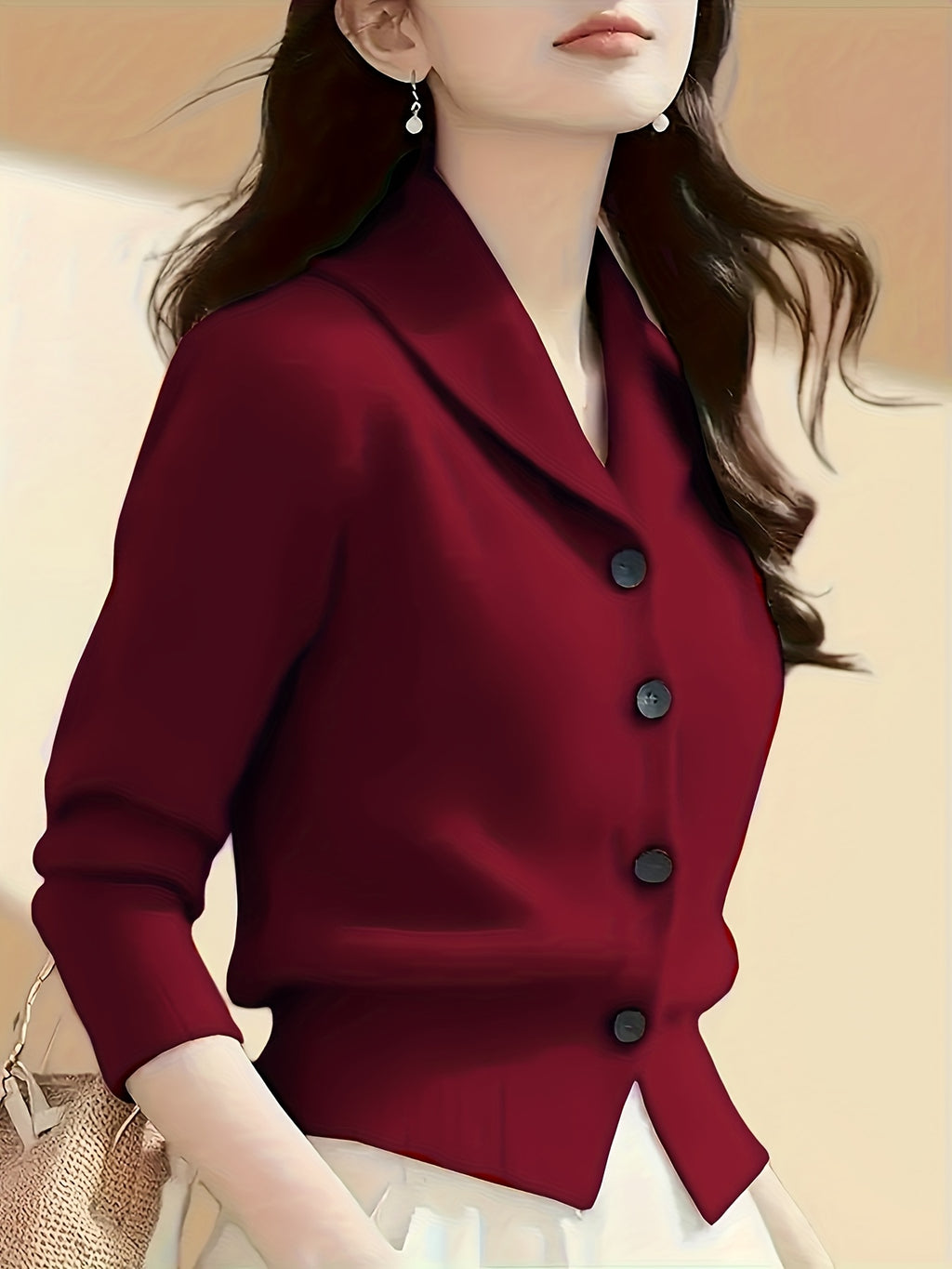 Turn-Collar Cardigan Coat - gallery image 23
