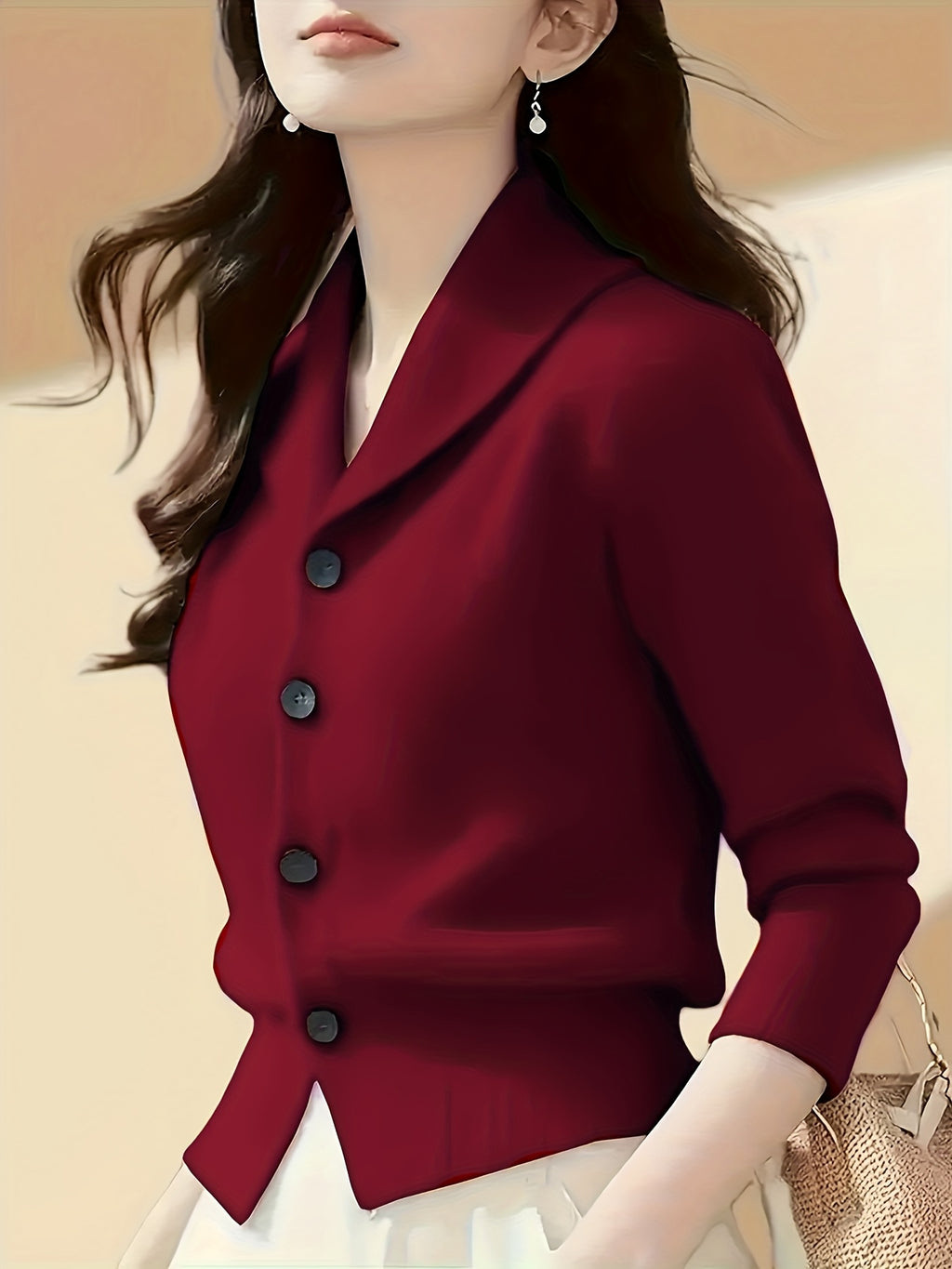 Turn-Collar Cardigan Coat - gallery image 24