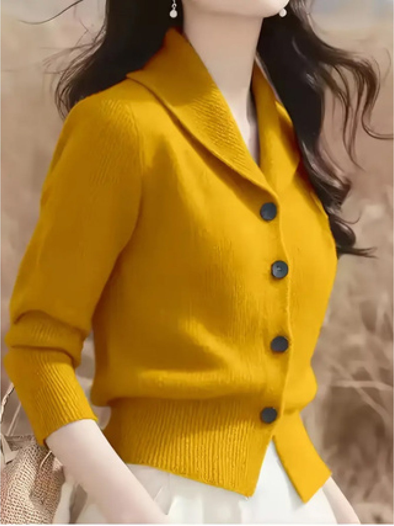 Turn-Collar Cardigan Coat - gallery image 27
