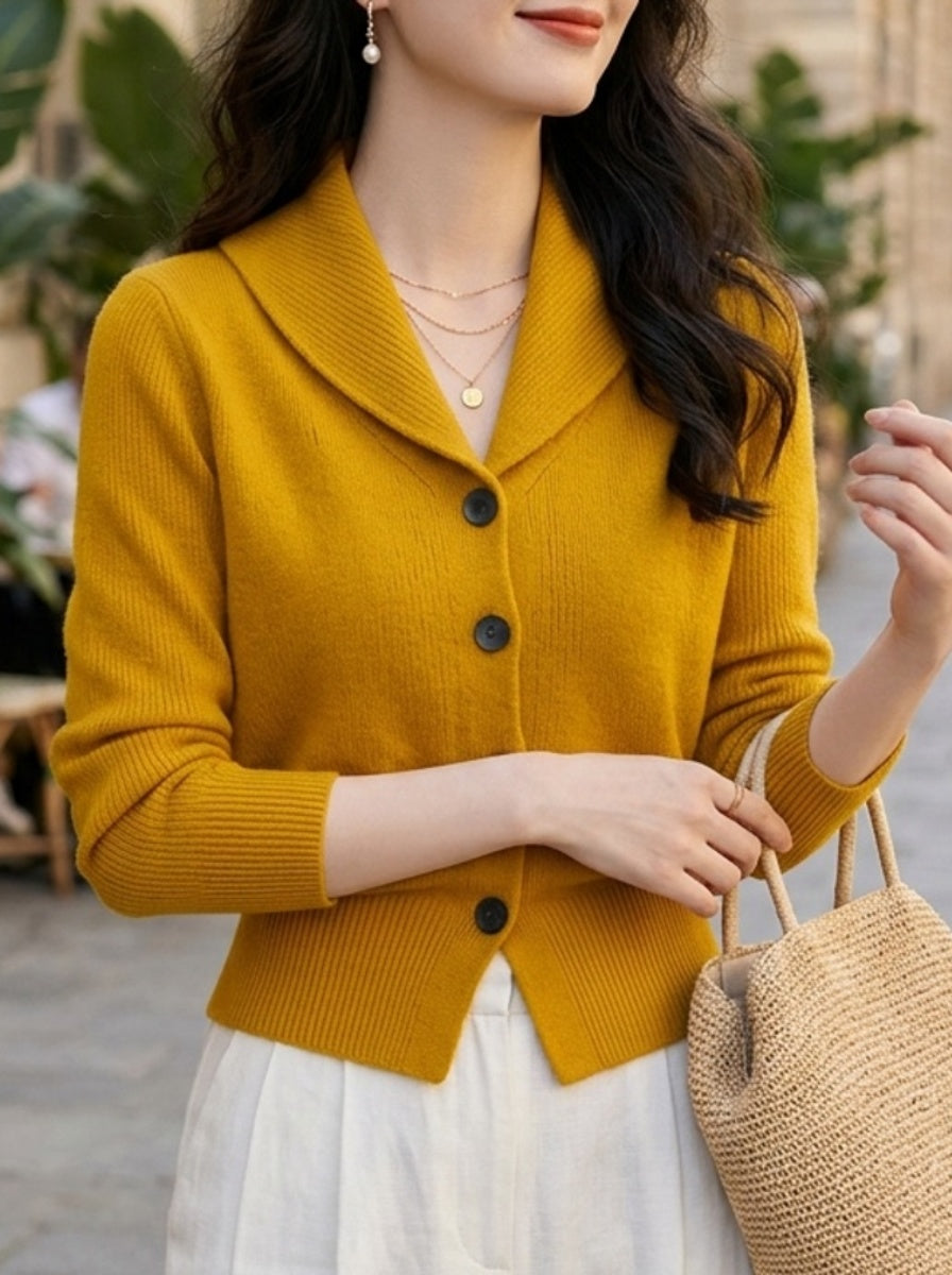 Turn-Collar Cardigan Coat - gallery image 29
