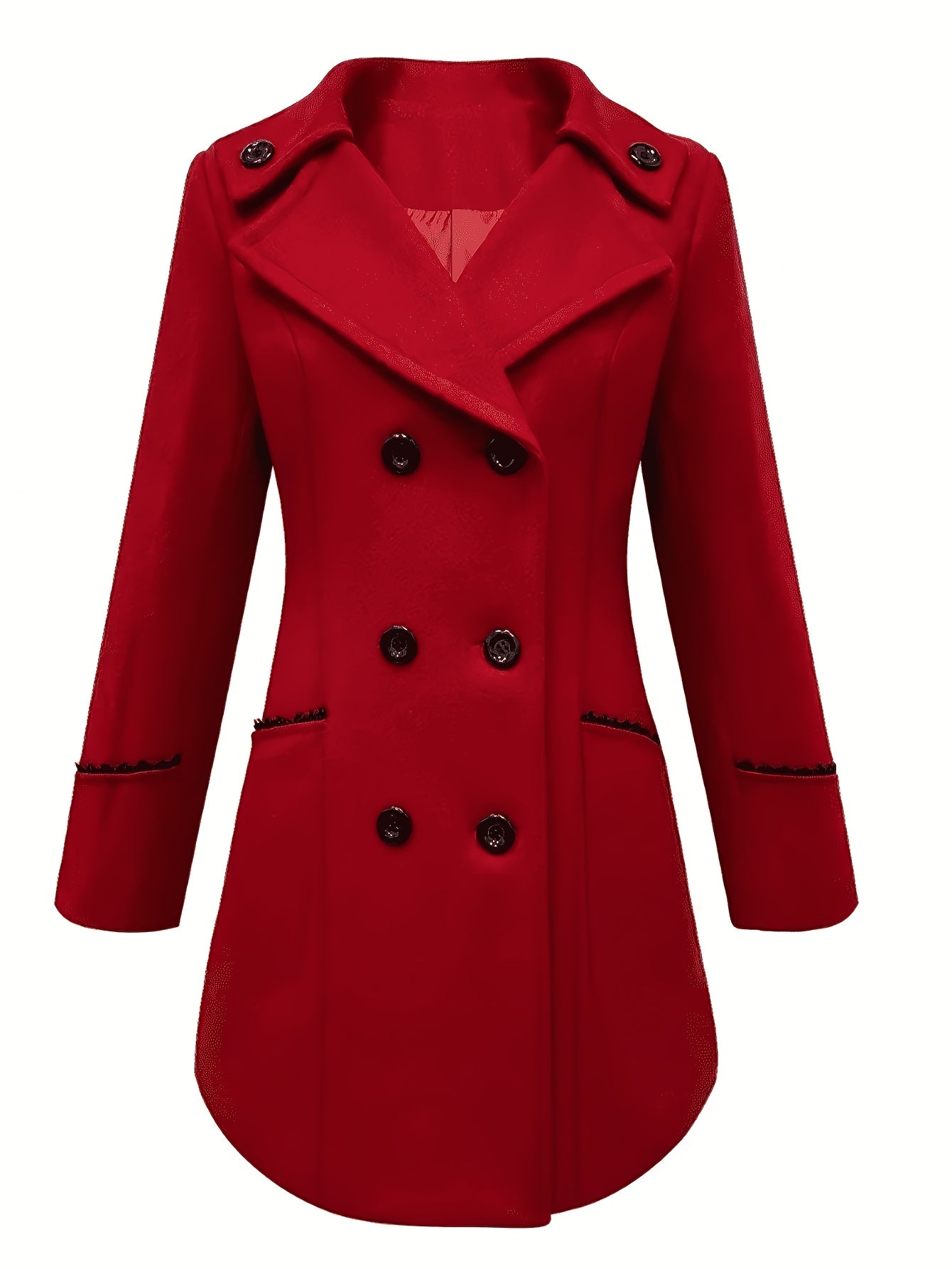 Lined Double-Breasted Lapel Coat - gallery image 5