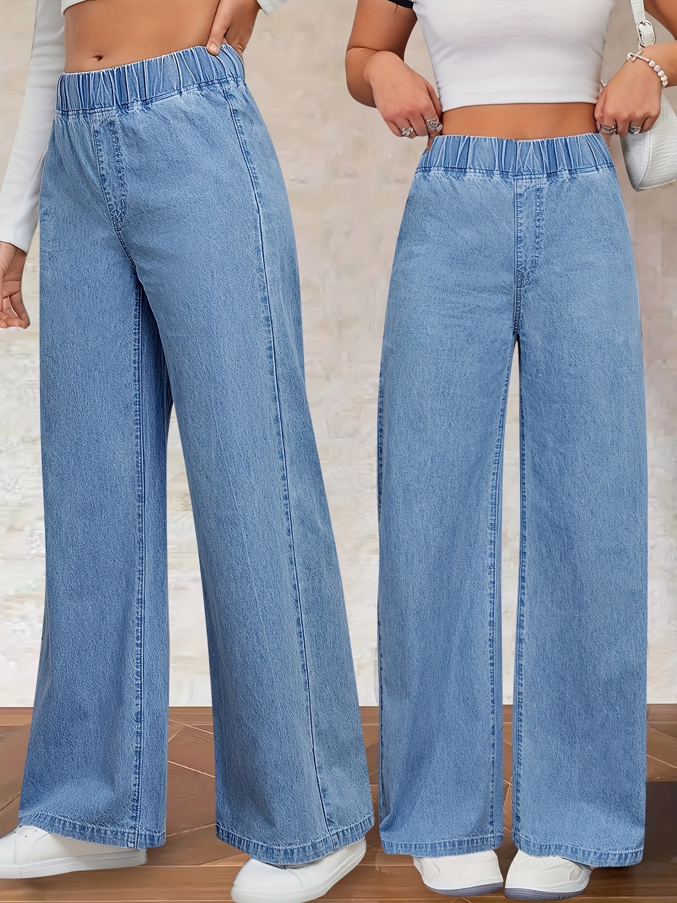 Soft-Waist Wide-Leg Denim Jeans – gallery image 4