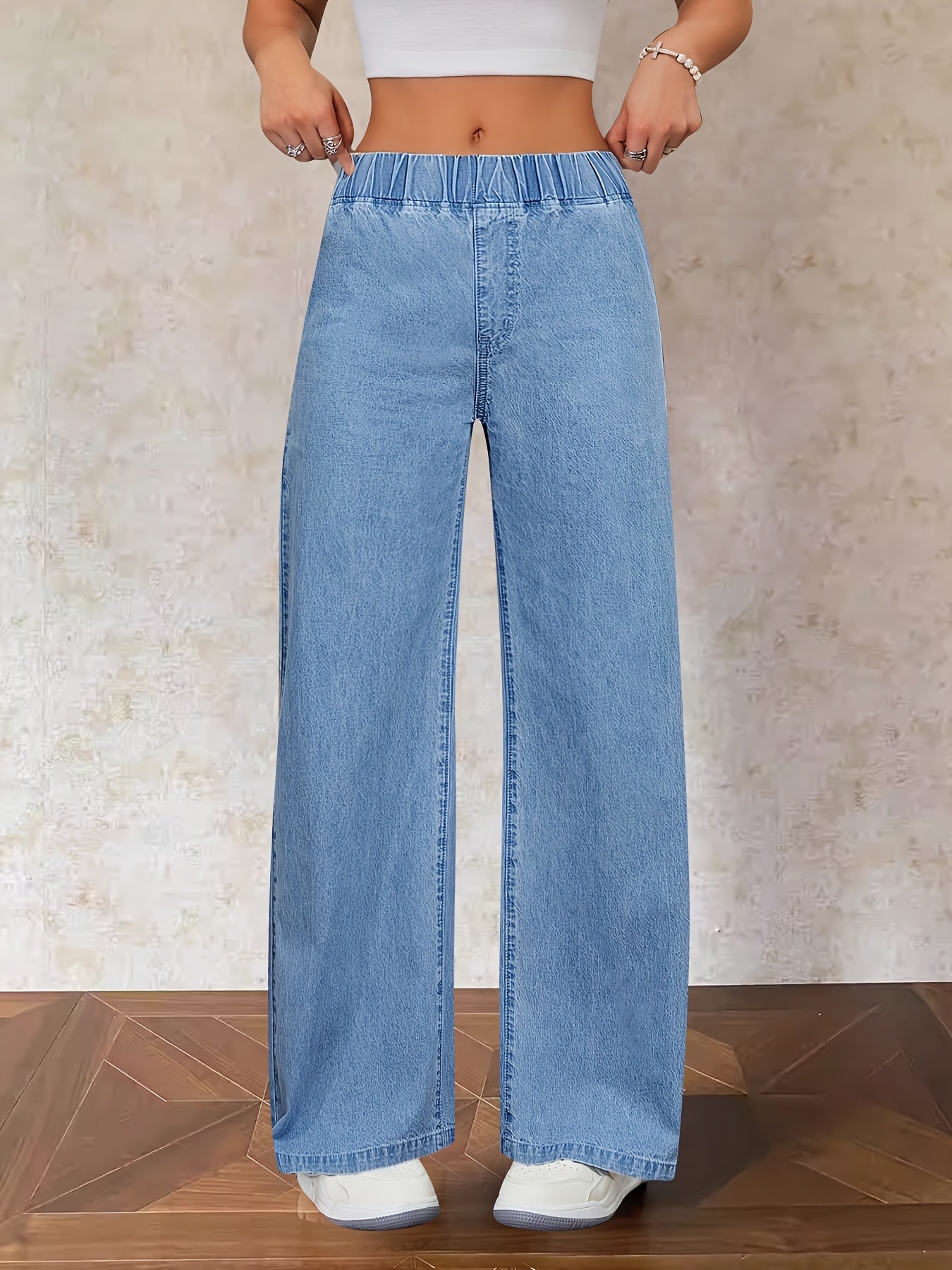Soft-Waist Wide-Leg Denim Jeans – gallery image 5