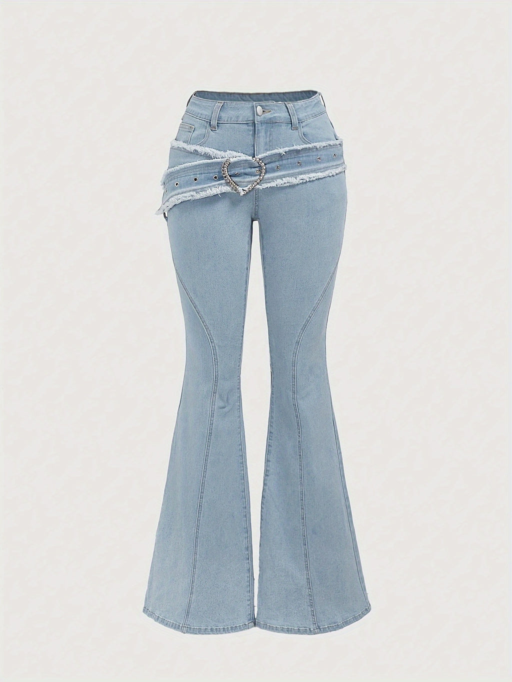 Belted Slim-Fit Denim Jeans - gallery image 2