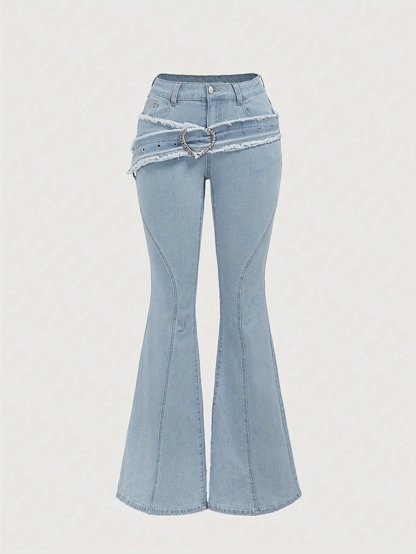 Belted Slim-Fit Denim Jeans - gallery image 2