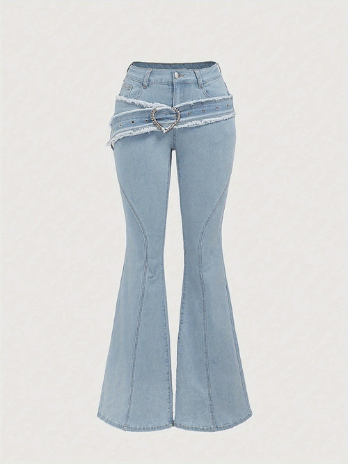 Belted Slim-Fit Denim Jeans - gallery image 2