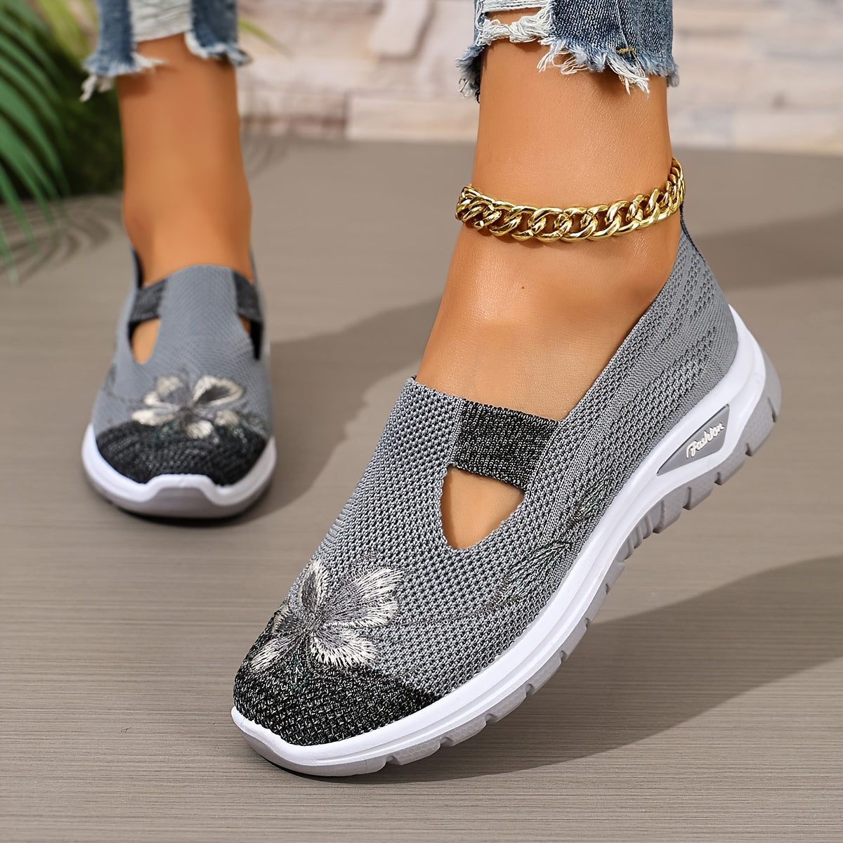 Breathable Slip-On Knit Sneakers – view 7