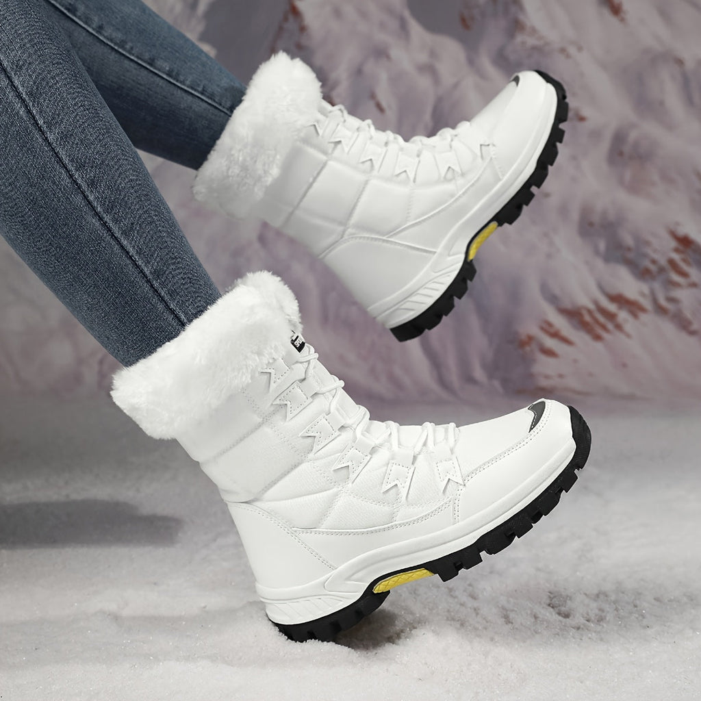 Fleece-Lined Lace-Up Snow Boots – view 2