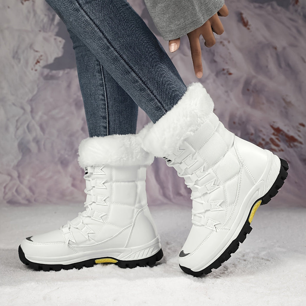 Fleece-Lined Lace-Up Snow Boots – view 3