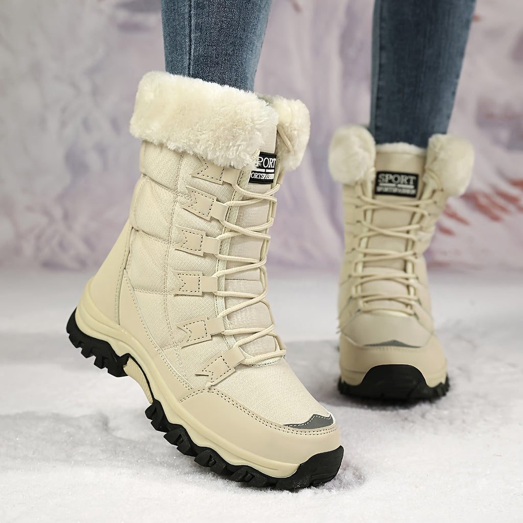 Fleece-Lined Lace-Up Snow Boots – view 5