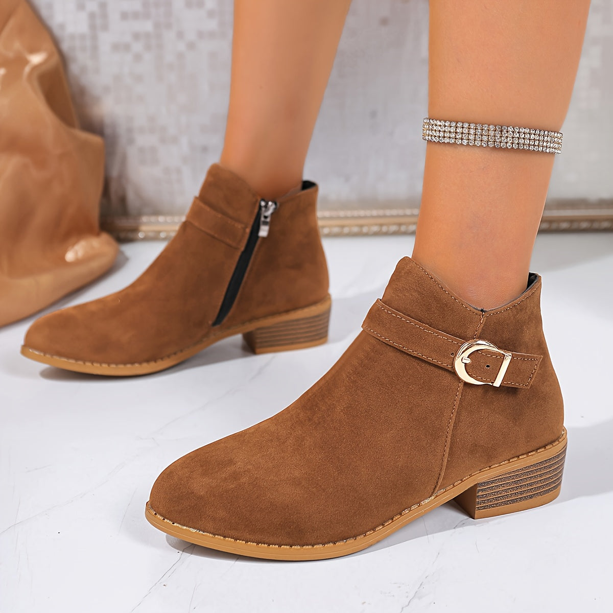 Classic Buckle Ankle Boots – view 6