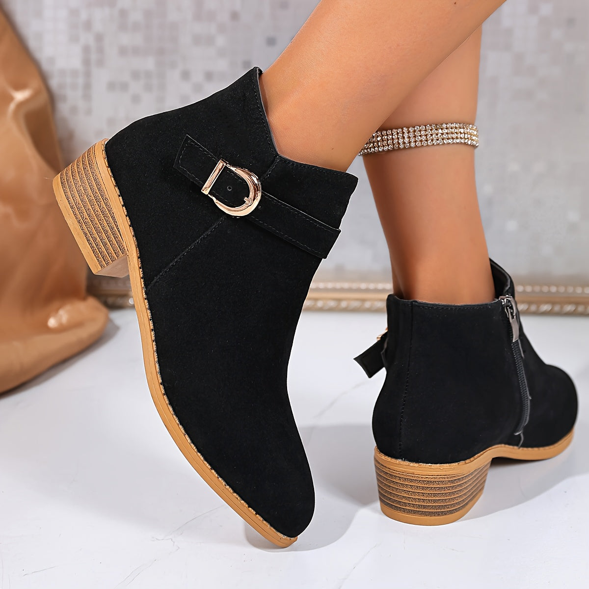Classic Buckle Ankle Boots – view 7