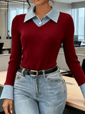 Two-in-One Flared-Collar Top – gallery image 1