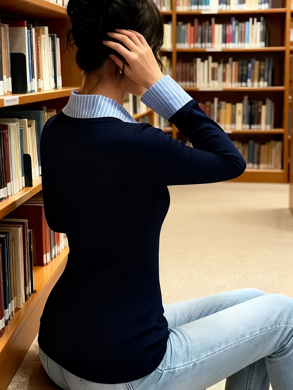 Two-in-One Flared-Collar Top – gallery image 10